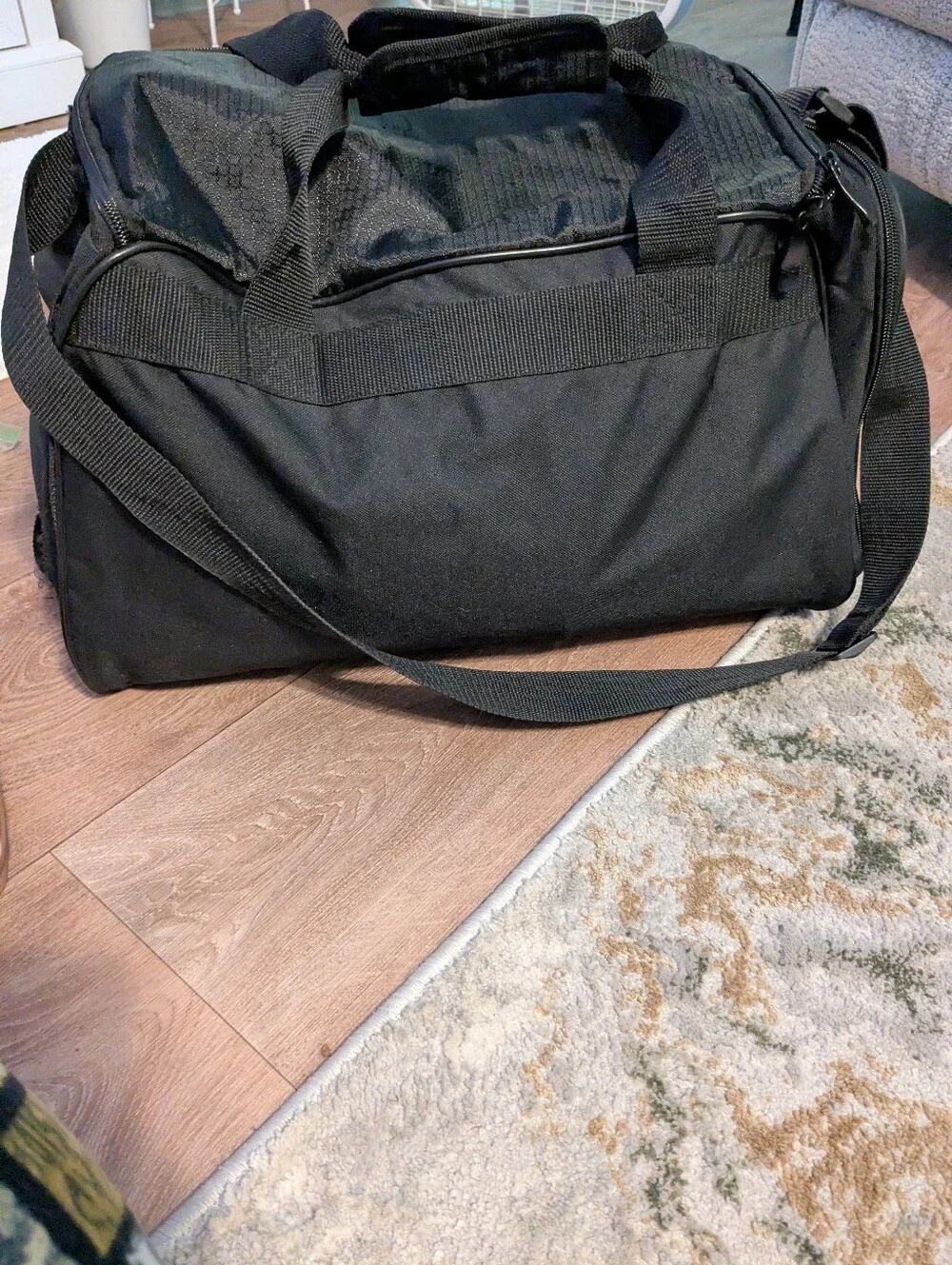 Puma Black Duffel Bag with Metallic Copper Logo